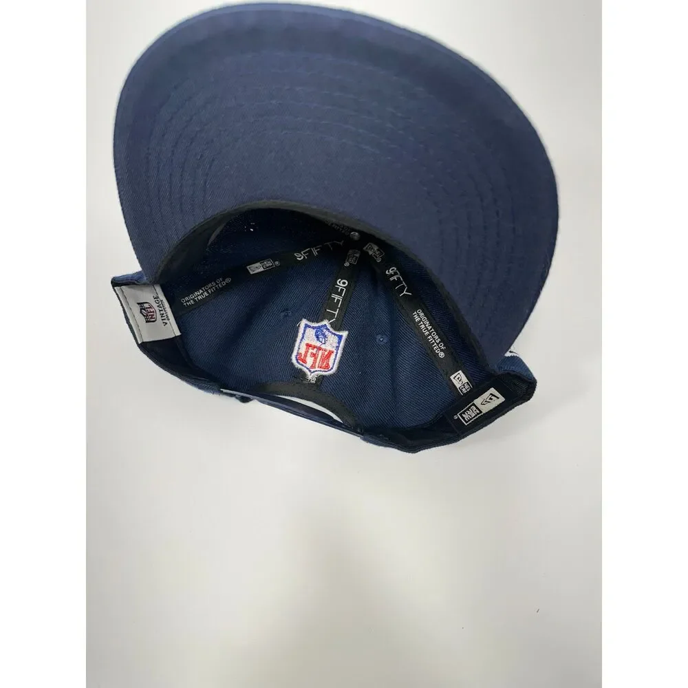 Dallas Cowboys New Era 9FIFTY Snapback Hat Navy NFL Side Patch Flat Brim